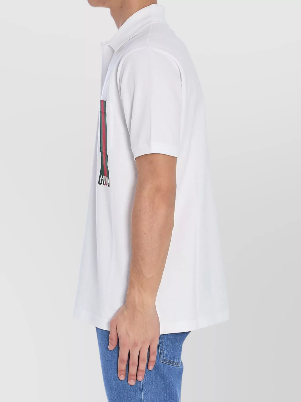 Gucci Web Trim Chest Pocket Polo Shirt