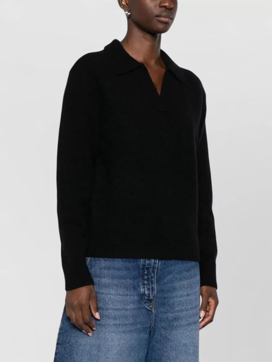 Dunst Wool V-Neck Polo Sweater