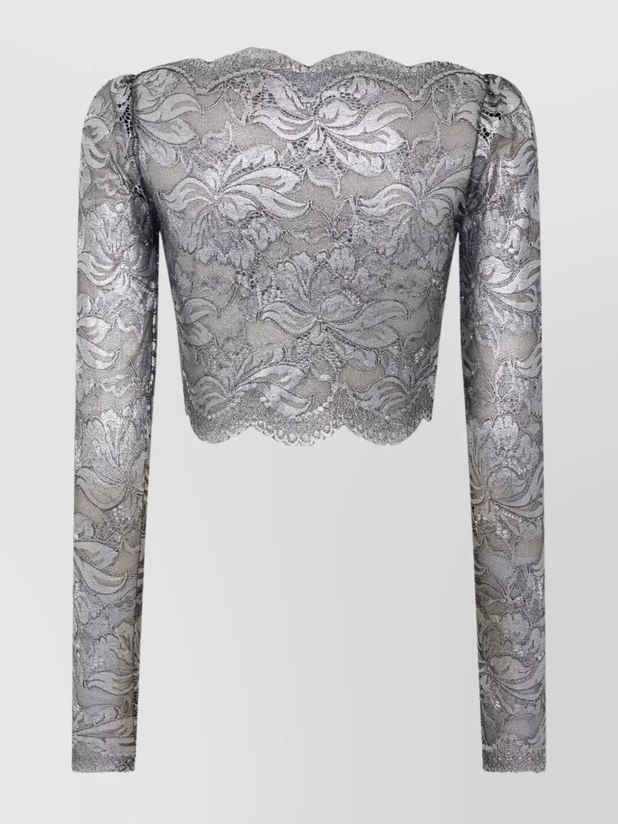 Paco Rabanne Cropped Floral Lace Top