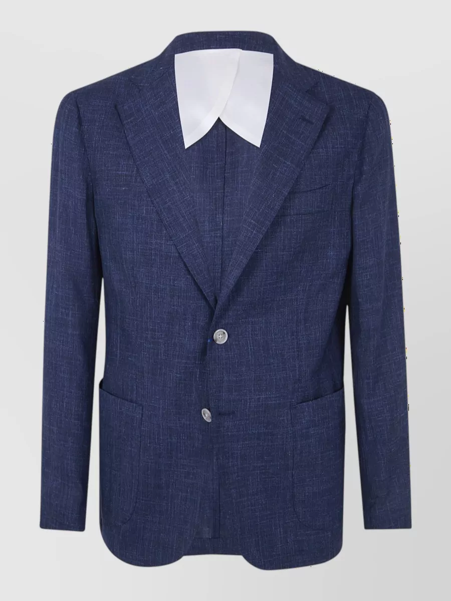 Barba Napoli Virgin wool silk linen suit jacket