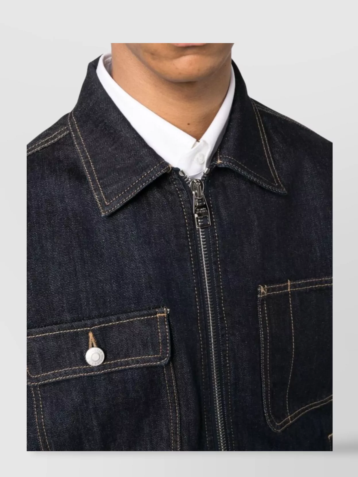 DENIM DOCKING TAILORED JACKET .10 [GLEN CHECK/INDIGO