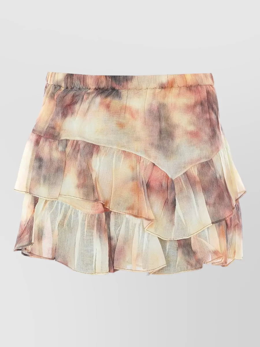 Isabel Marant Etoile Tie-Dye Ruched Tailored Shorts