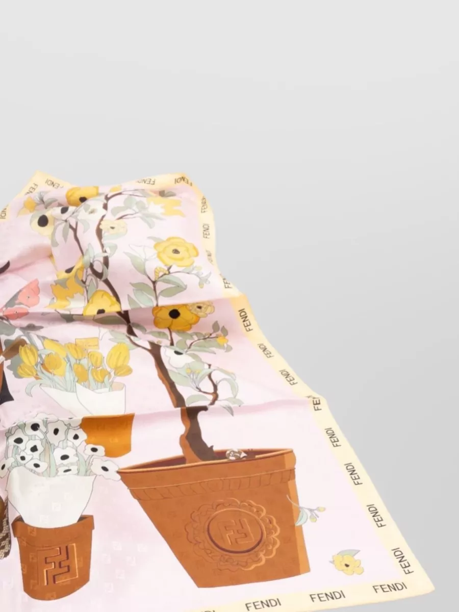 Fendi Silk Printed Square Scarf