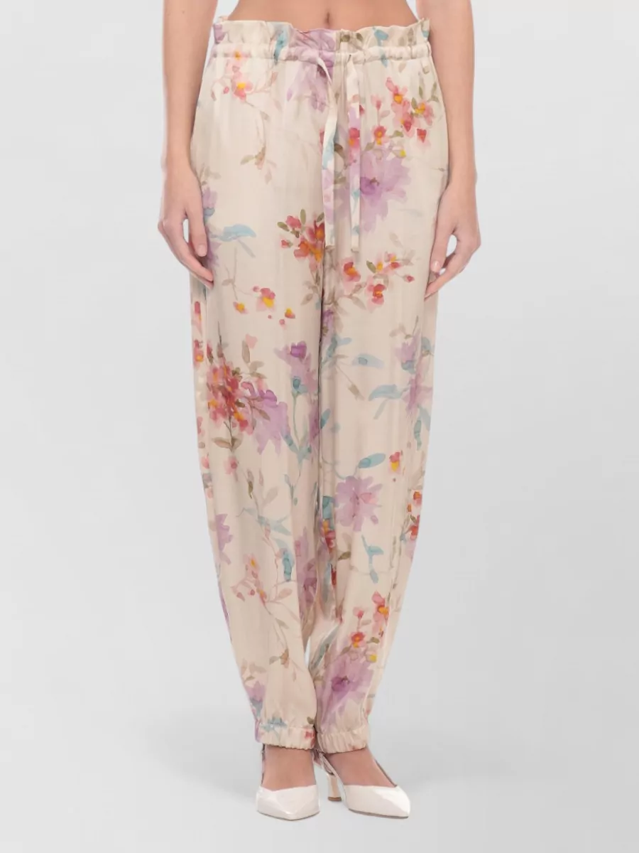Herno Floral-Print Straight-Leg Track Pants