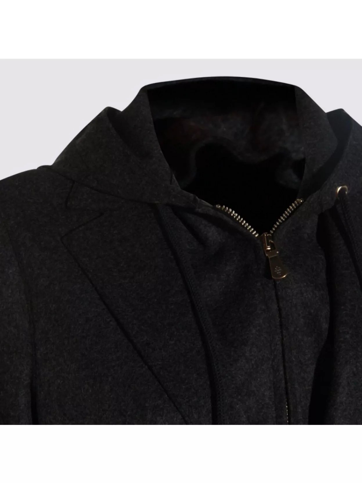 Eleventy Hooded Blazer With Front Pockets And Long Sleeves