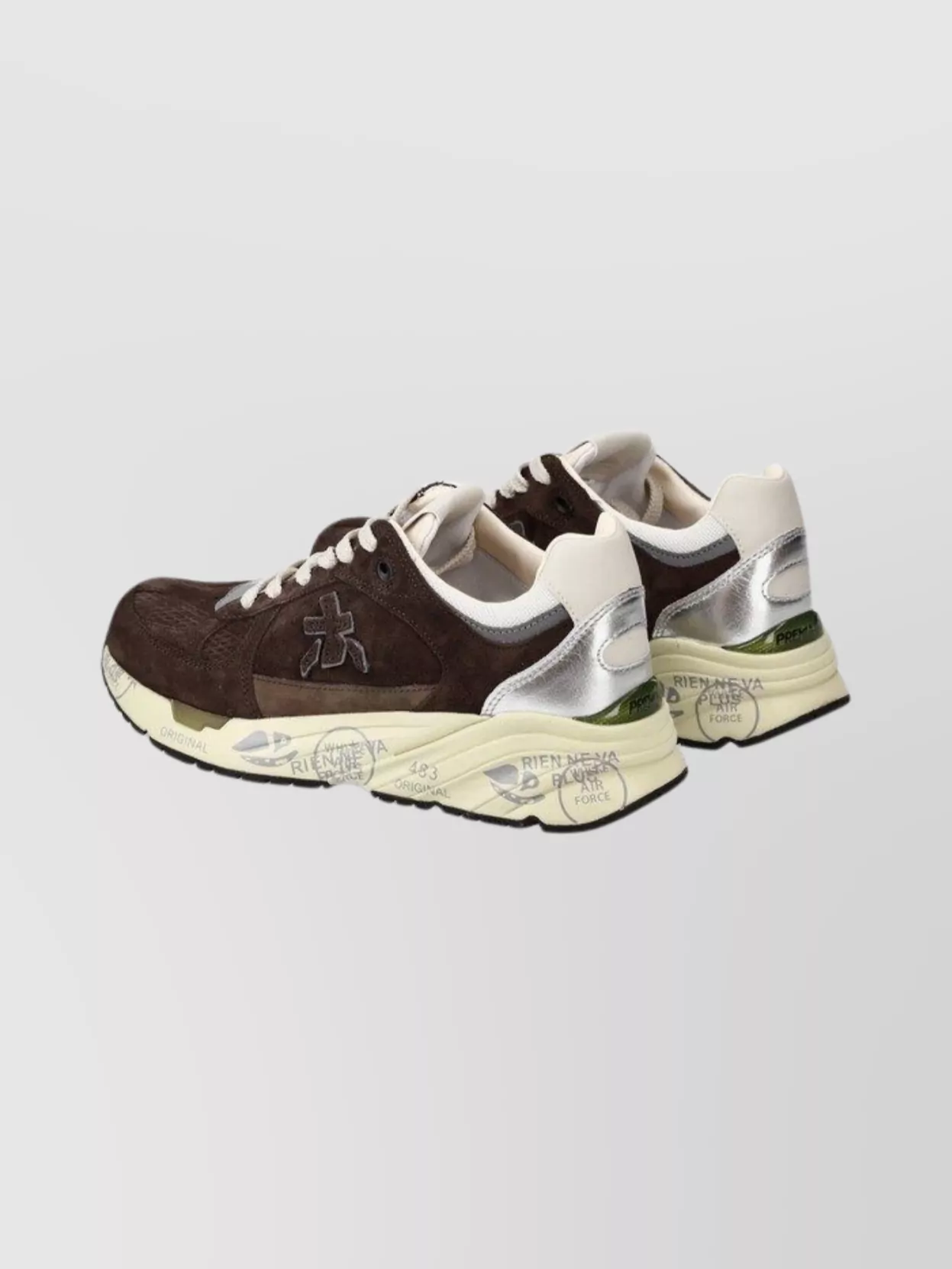 Premiata Sneakers With Contrast Sole And Cushioned Collar