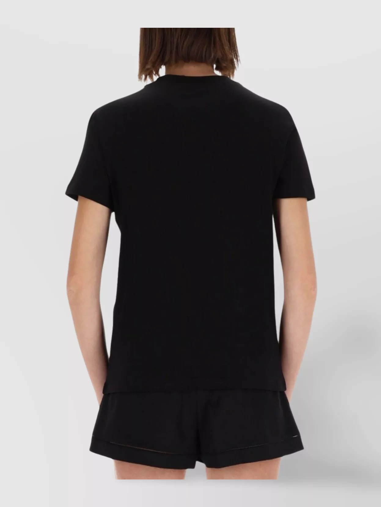 Versace Jeans Couture Short Sleeve Crew Neck Embroidered Top