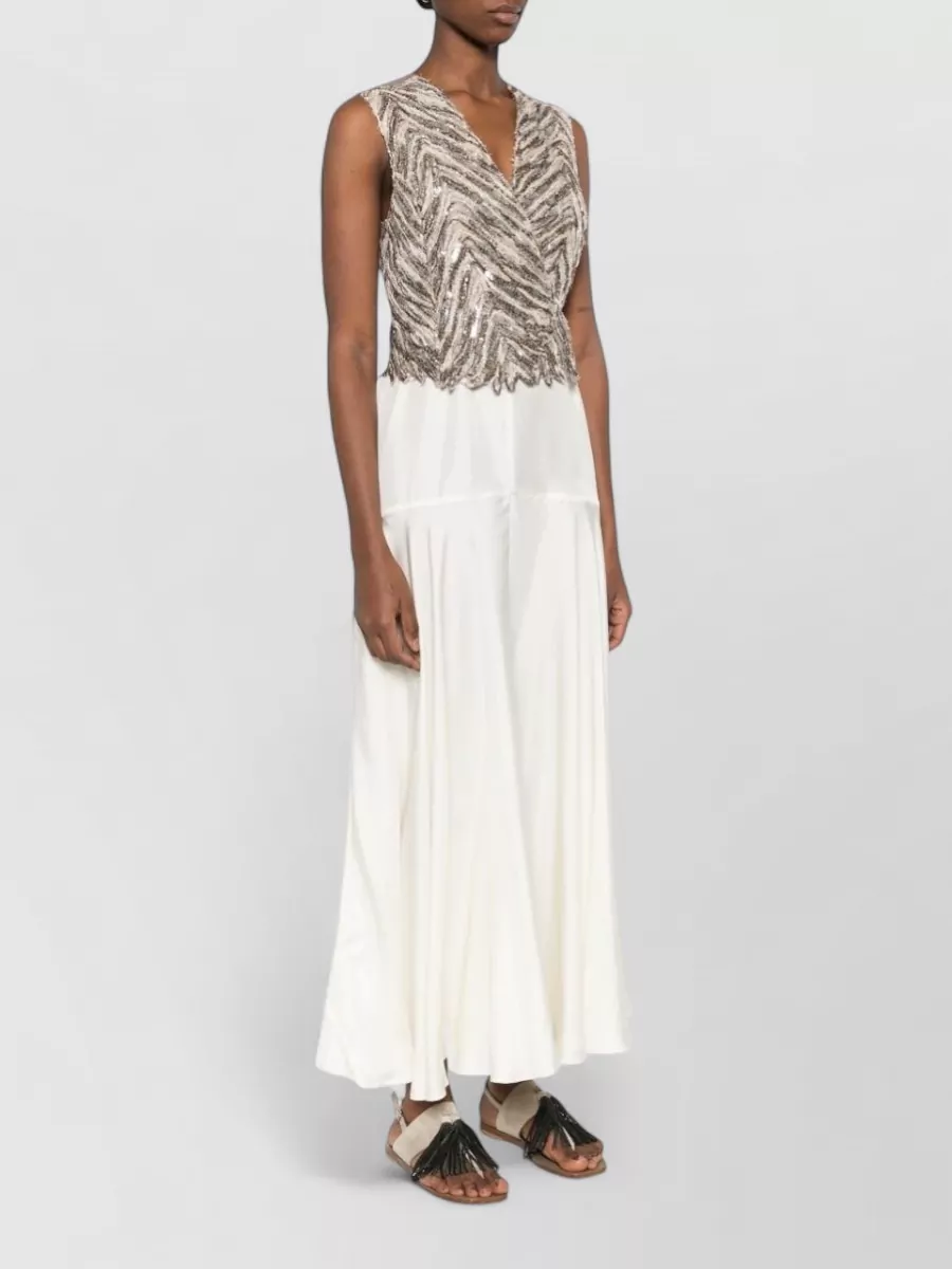 Brunello Cucinelli Silk Sleeveless V-Neck Wrap Knitted Vest