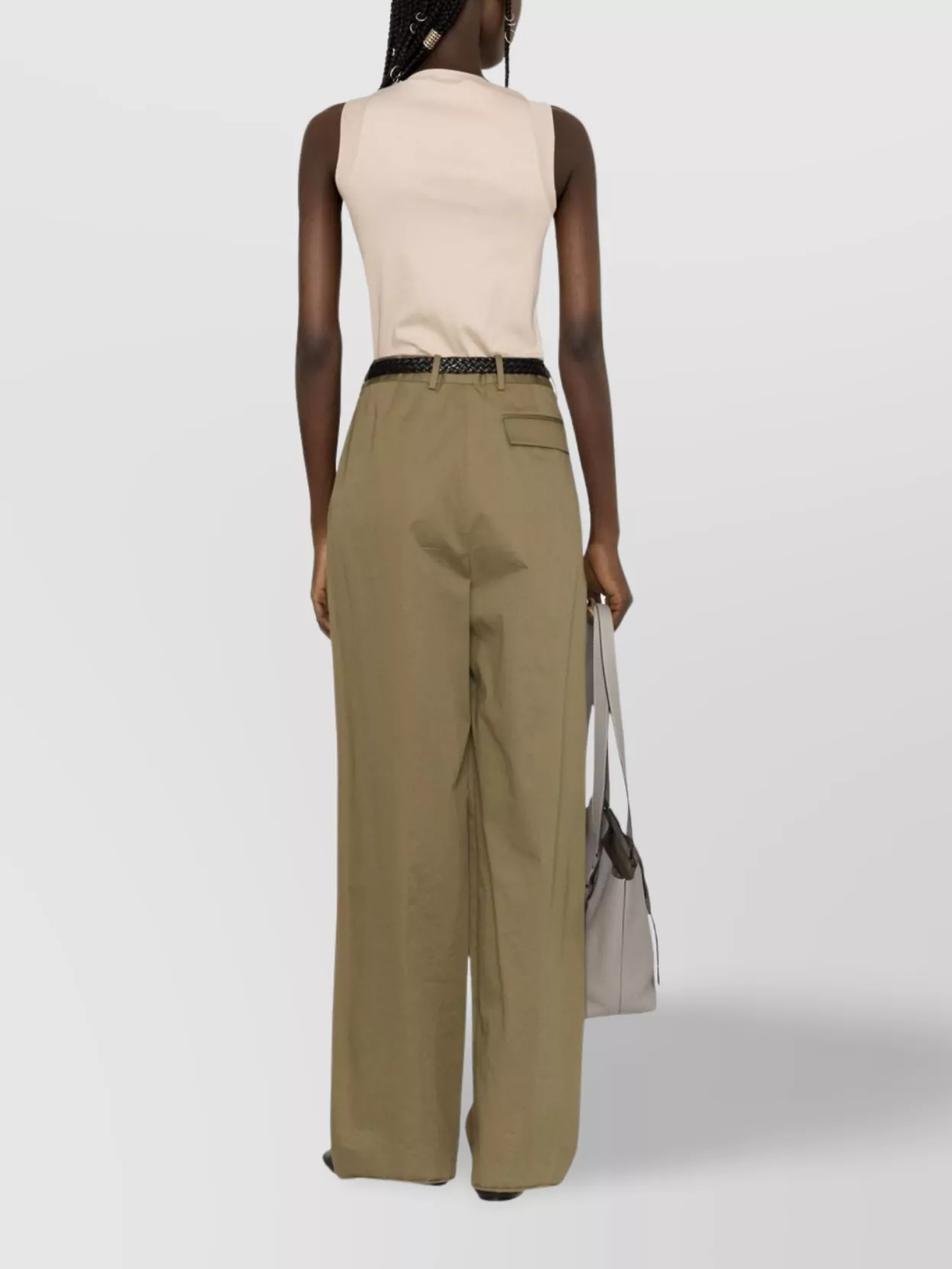 Brunello Cucinelli Stretch Cotton Sleeveless V-neck Tank Top In Neutral