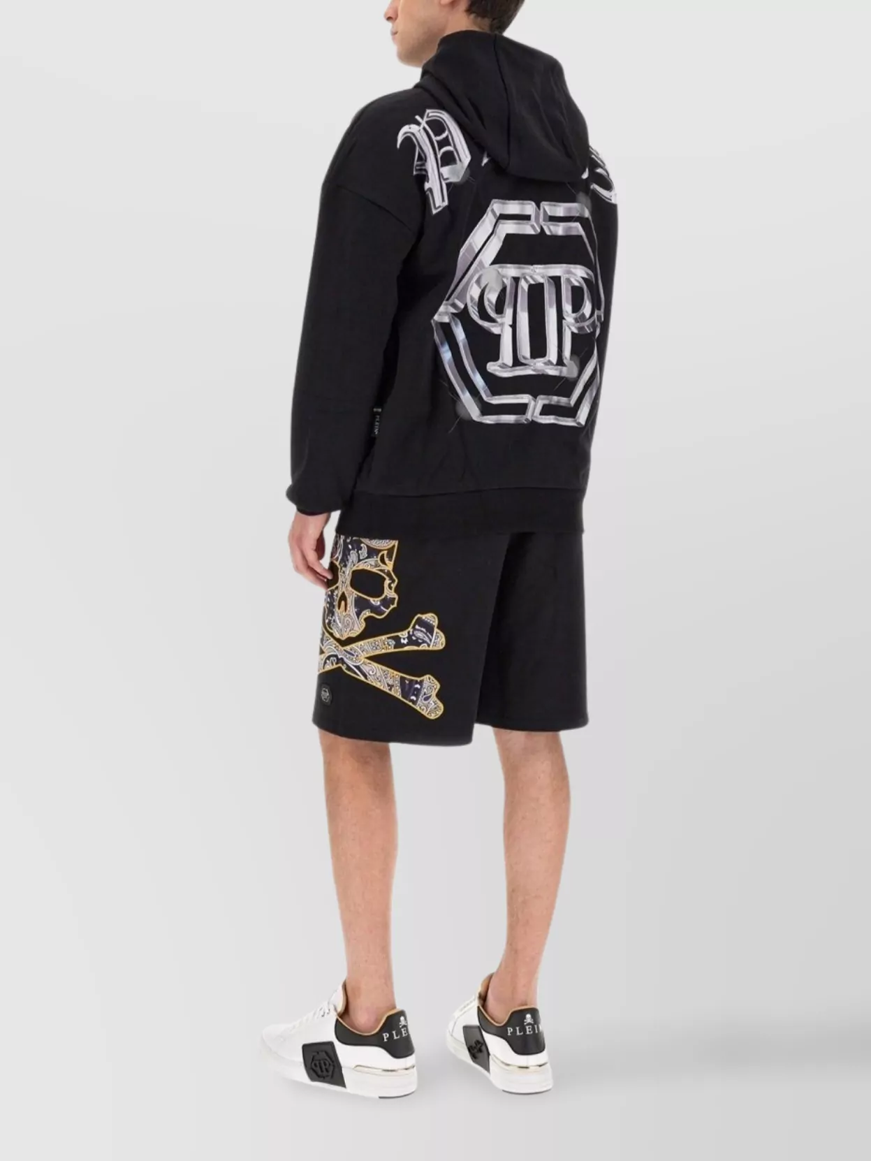 Philipp Plein Graphic Print Hooded Oversize Sweater