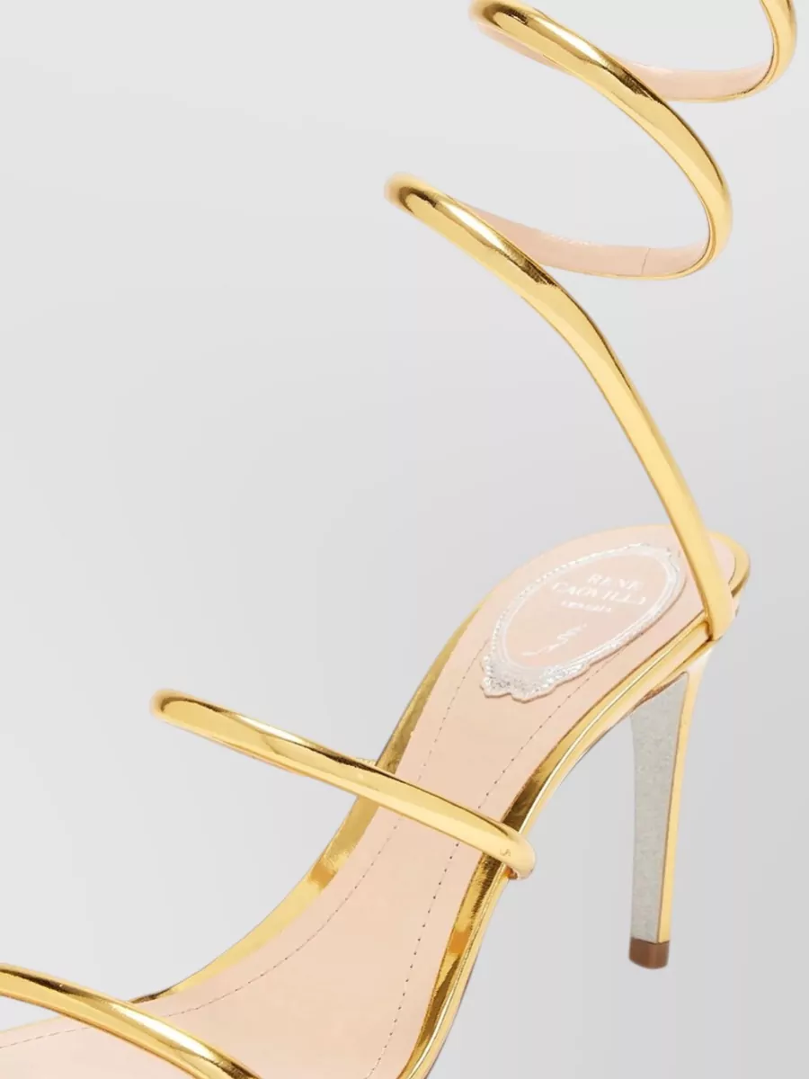 Rene Caovilla Leather Metallic Cleo Sandals