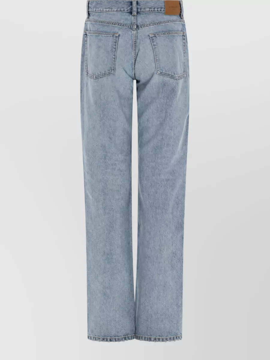 Saint Laurent High Rise Straight Flared Denim Jeans