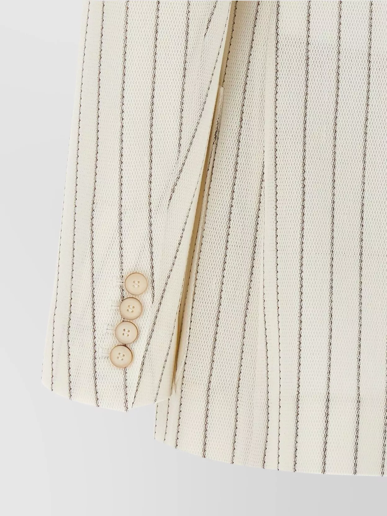 Shop Max Mara Striped Blazer With Front Pockets And Lapels