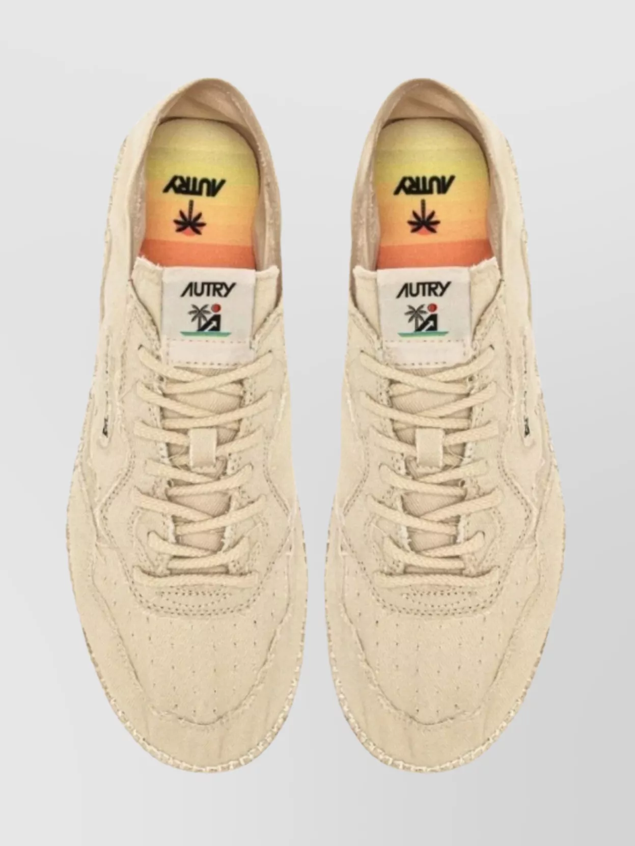Autry Canvas Espadrille Sneakers Featuring Jute Sole