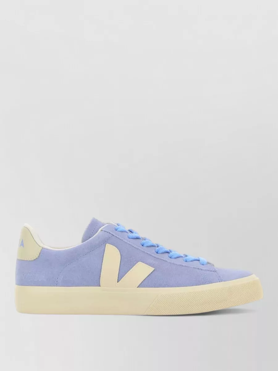 Veja Suede Campo Sneakers Contrast Sole Design In Purple