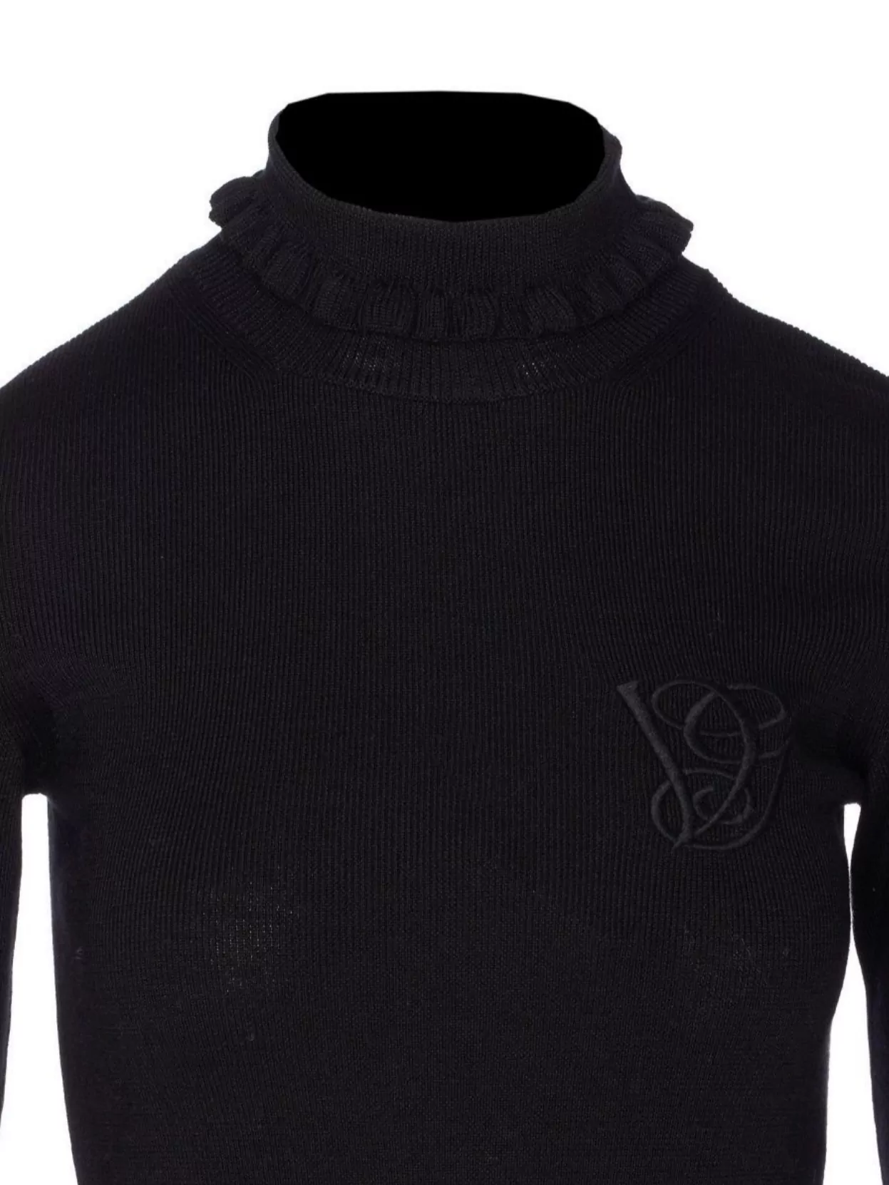 Valentino Garavani Fitted Turtleneck Sweater Ruffled Profiles