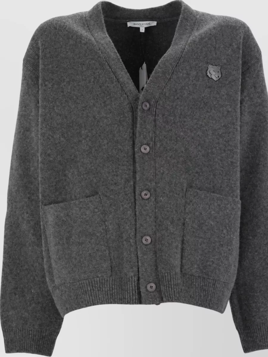 Maison Kitsuné wool single-breasted coat