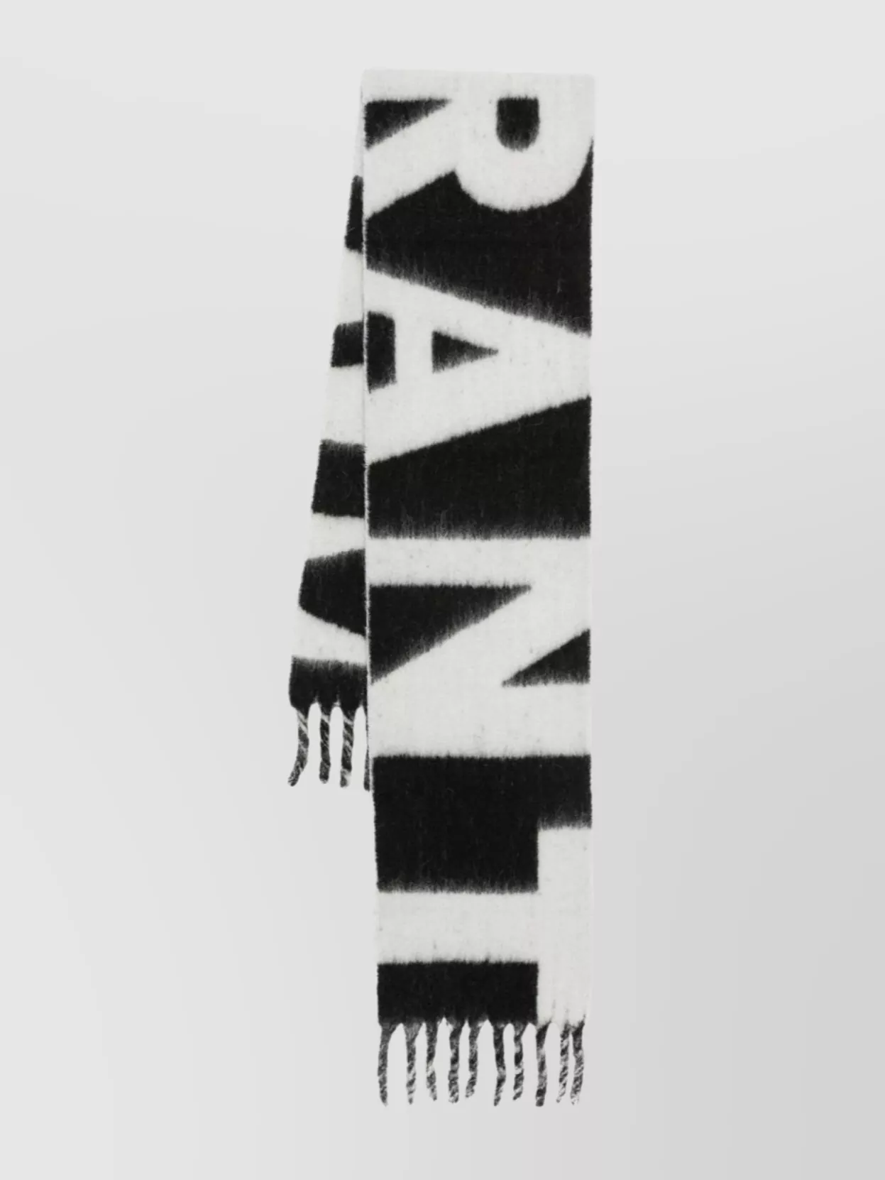 Isabel Marant Wool Blend Rectangular Scarf With Fringed Edges