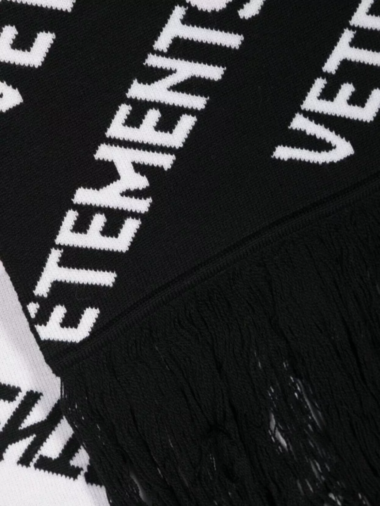 Vetements Reversible Scarf Fringe Detail