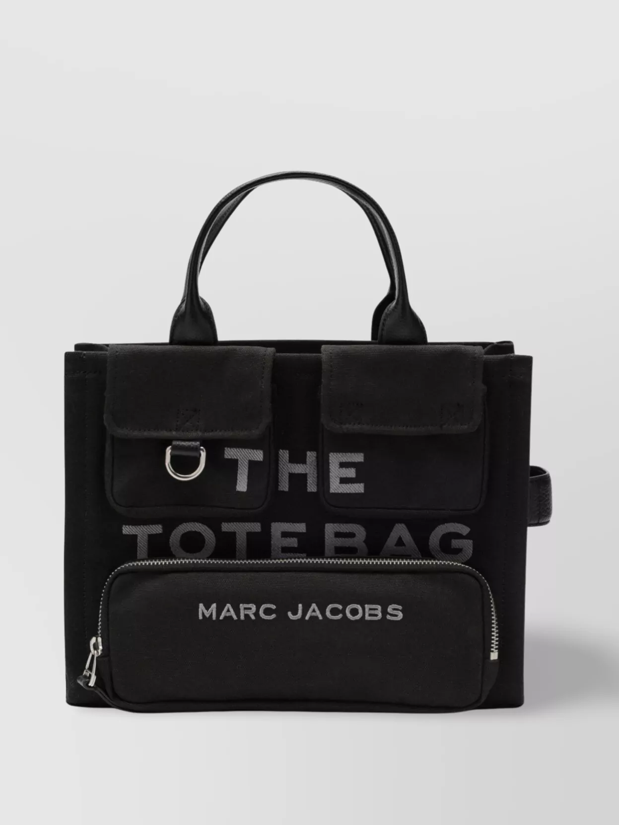 Marc Jacobs Medium Structured Tote Bag With Top Handles In Black