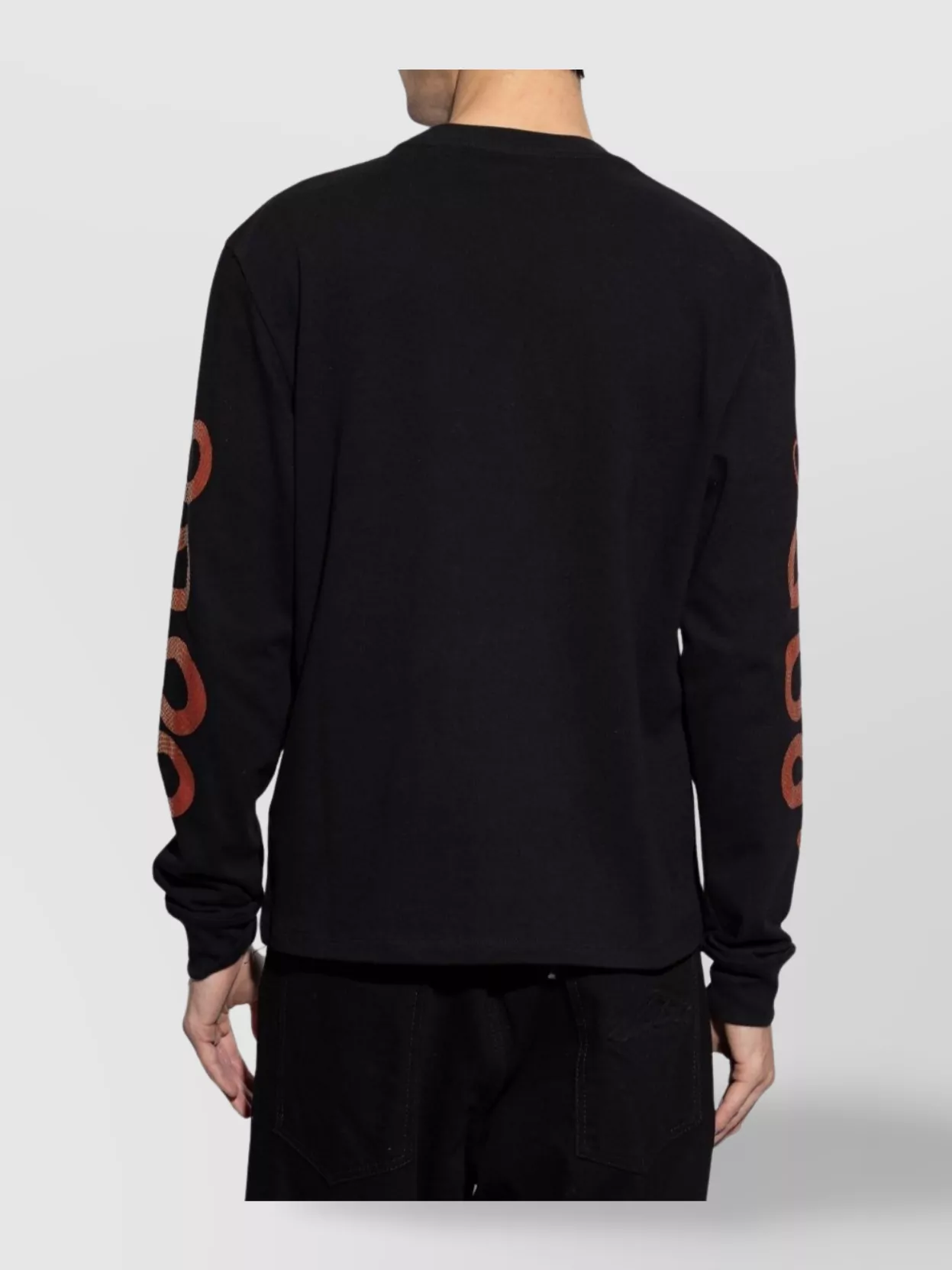 Amiri Snake Print Crew Neck Long Sleeve T-Shirt