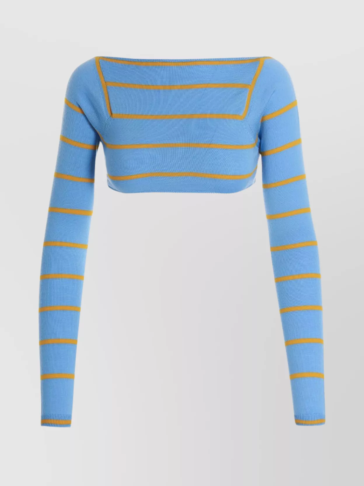 Emilio Pucci Cropped Knit Sweater Featuring Cut-out Detail In Blue