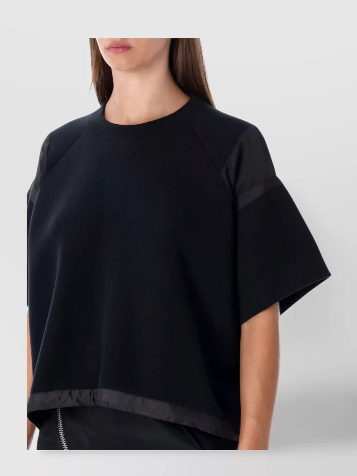Sacai Oversized T-Shirt Adjustable Hem