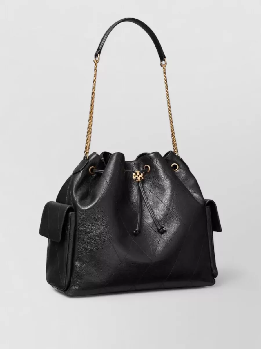 Tory Burch quilted leather drawstring bucket bag