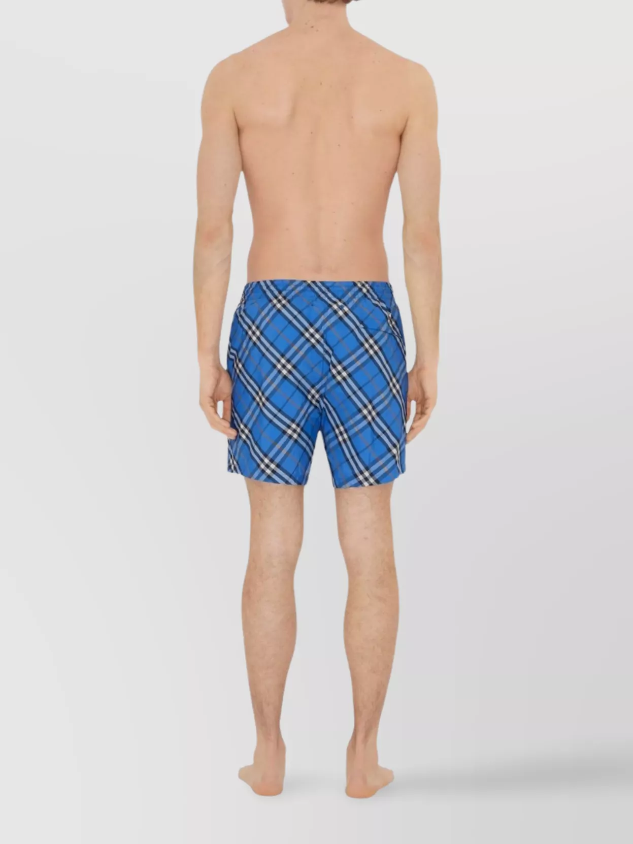 Burberry Check Drawcord Elastic Waist Swim Shorts