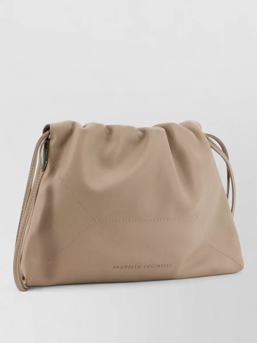 Brunello Cucinelli Monili Leather Clutch Bag