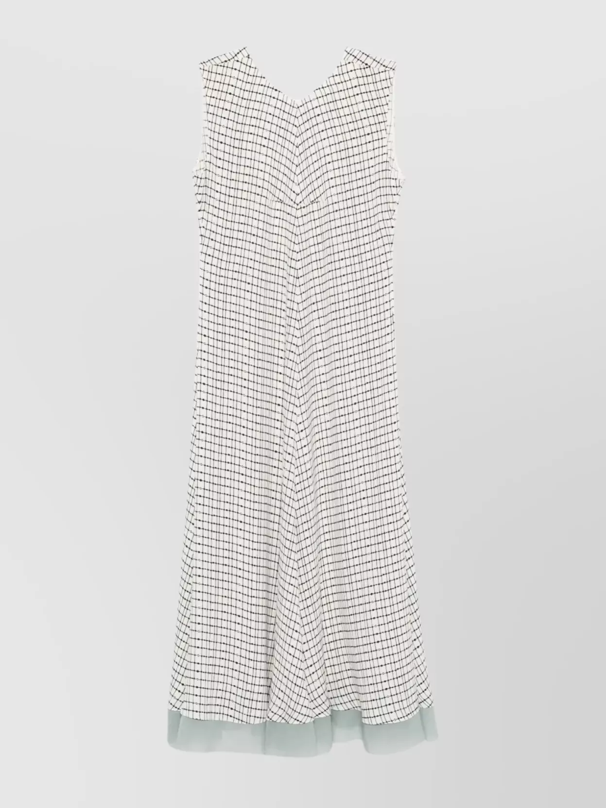 Fendi Grid Print Silk Sleeveless Mini Dress Clothing