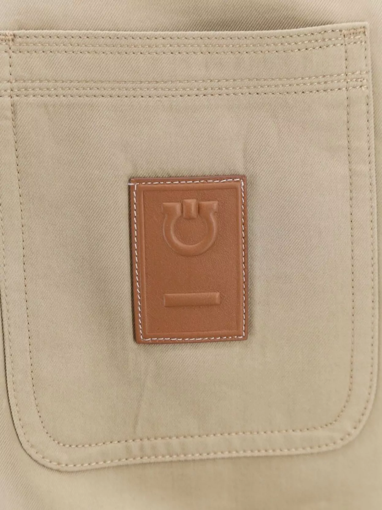 Ferragamo Cotton And Viscose Jacket With Leather Patch