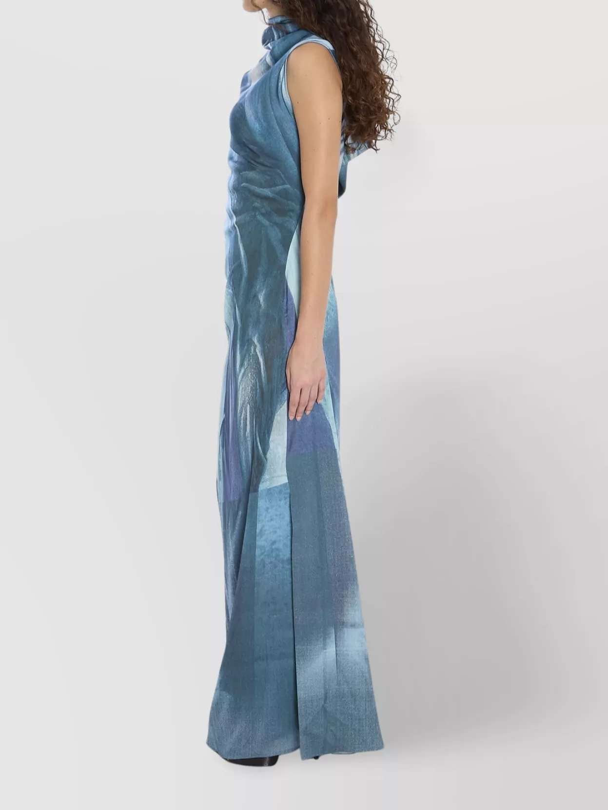Jean Paul Gaultier Adjustable Neckline One-Shoulder Long Dress