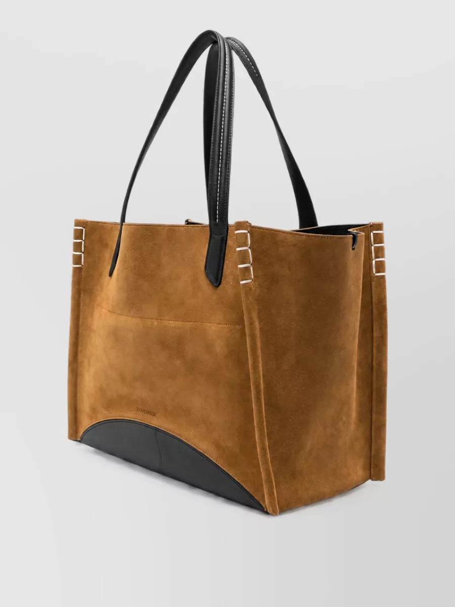Jw Anderson Loafer Bag Suede And Leather Tote Bag