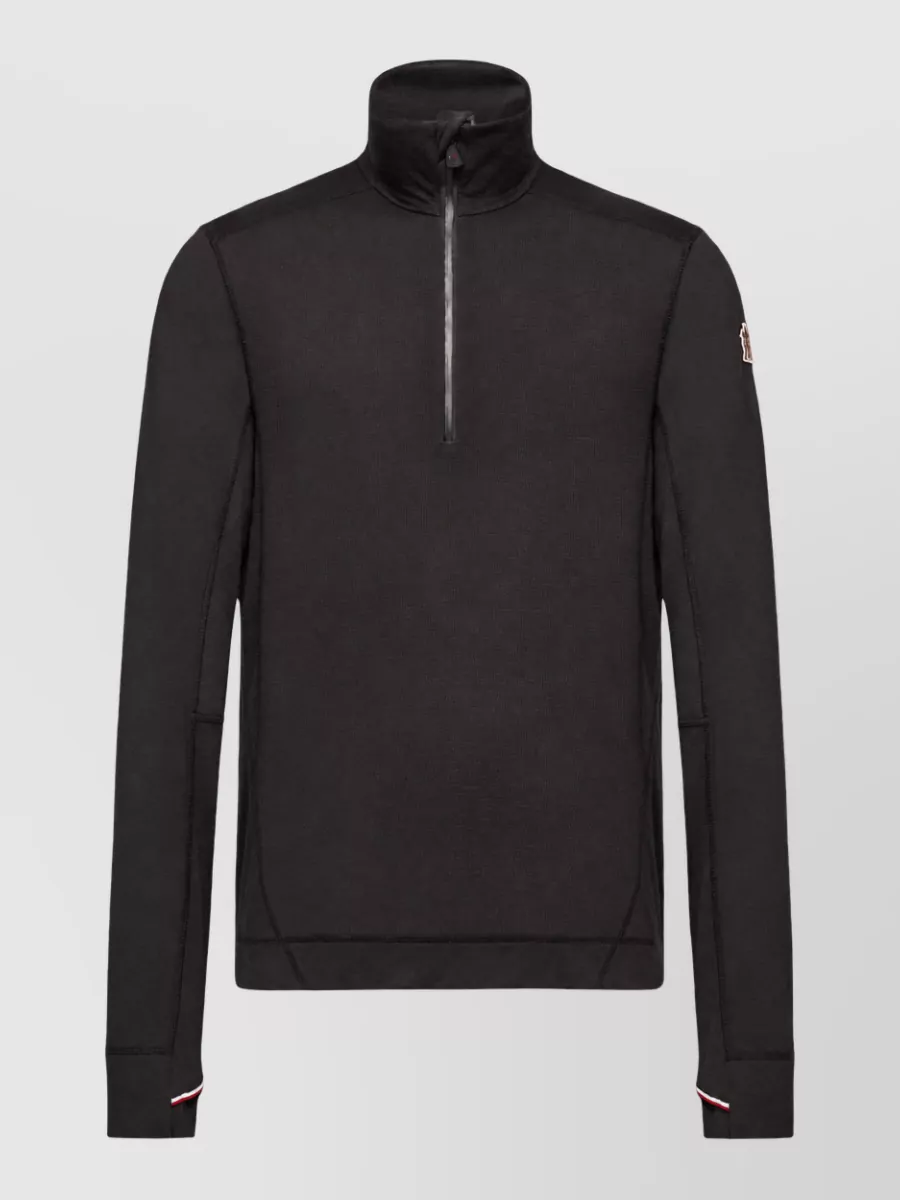 Moncler wool polo neck sweatshirt