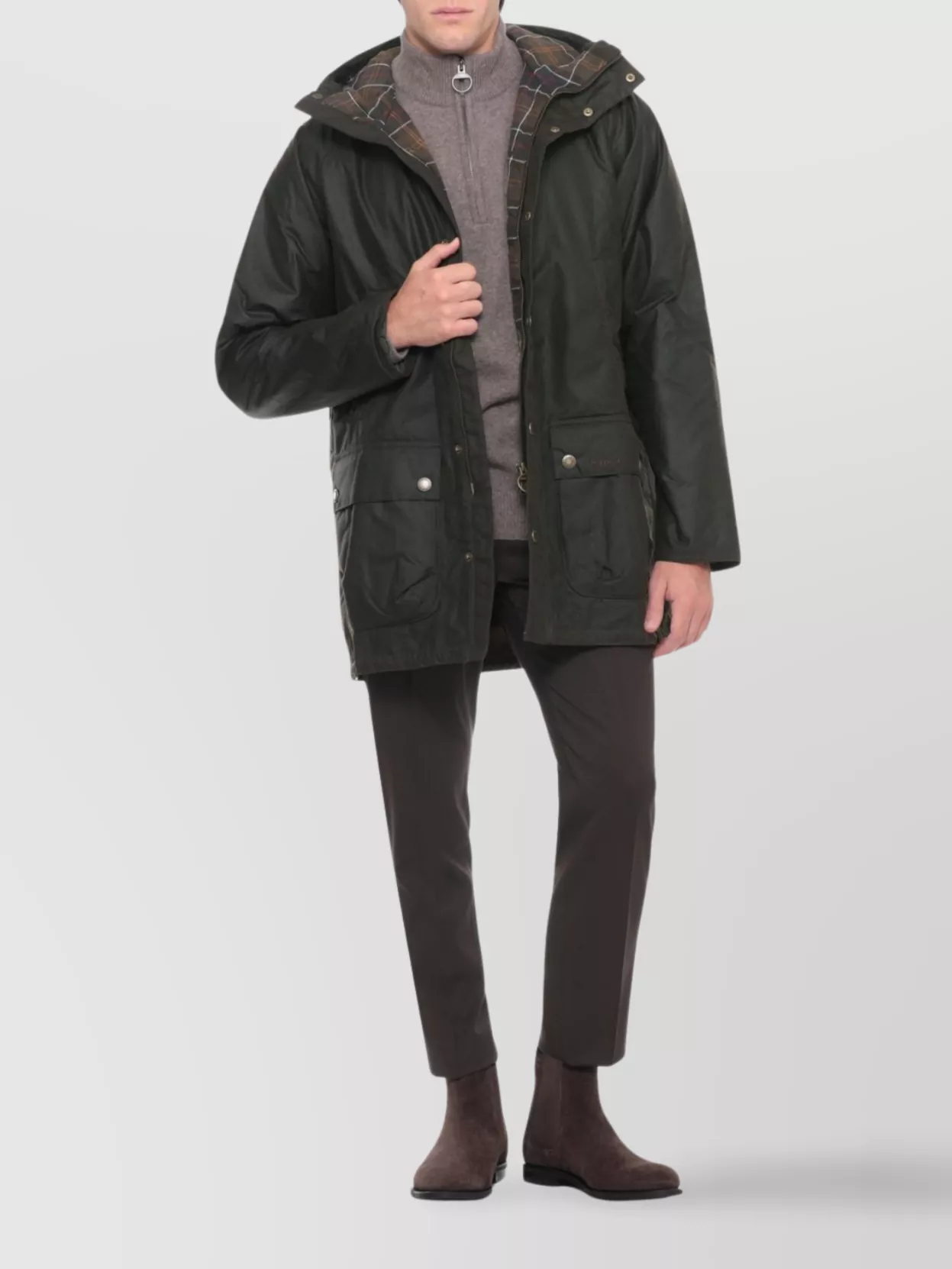 Barbour High Neck Long Sleeve Knit Sweater