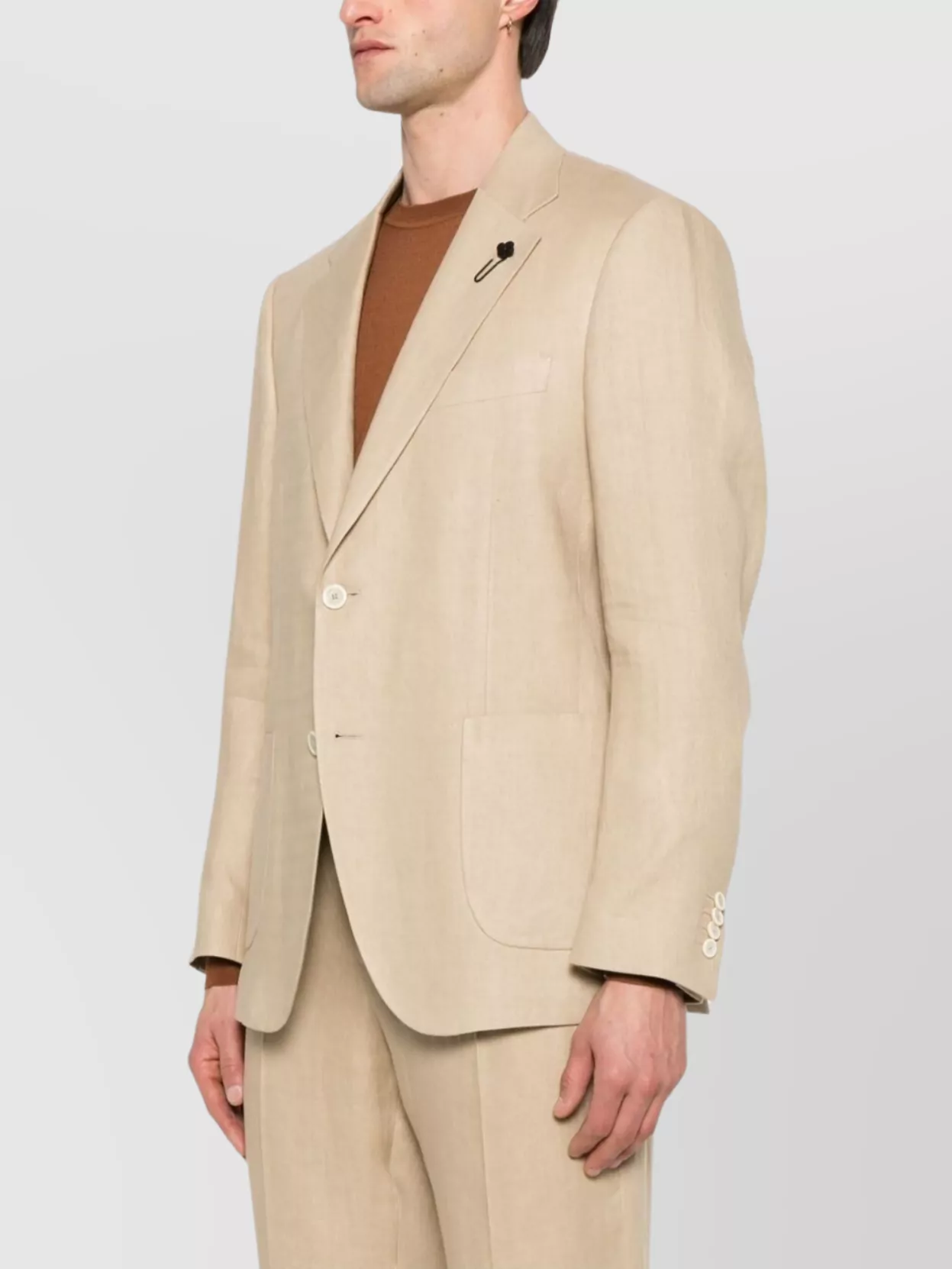 Lardini Sophisticated Single-breasted Blazer Rear Vents