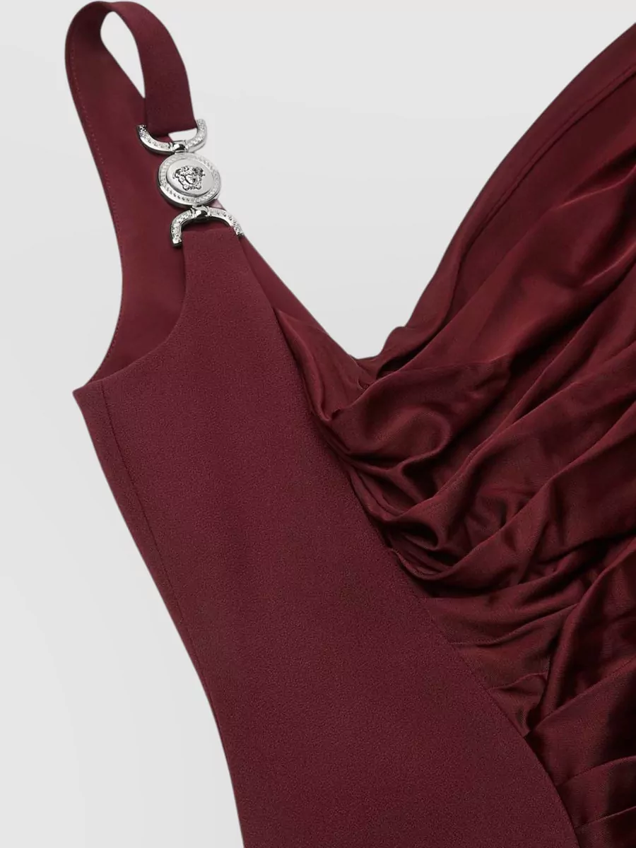 Versace Asymmetrical One Shoulder Long Evening Dress