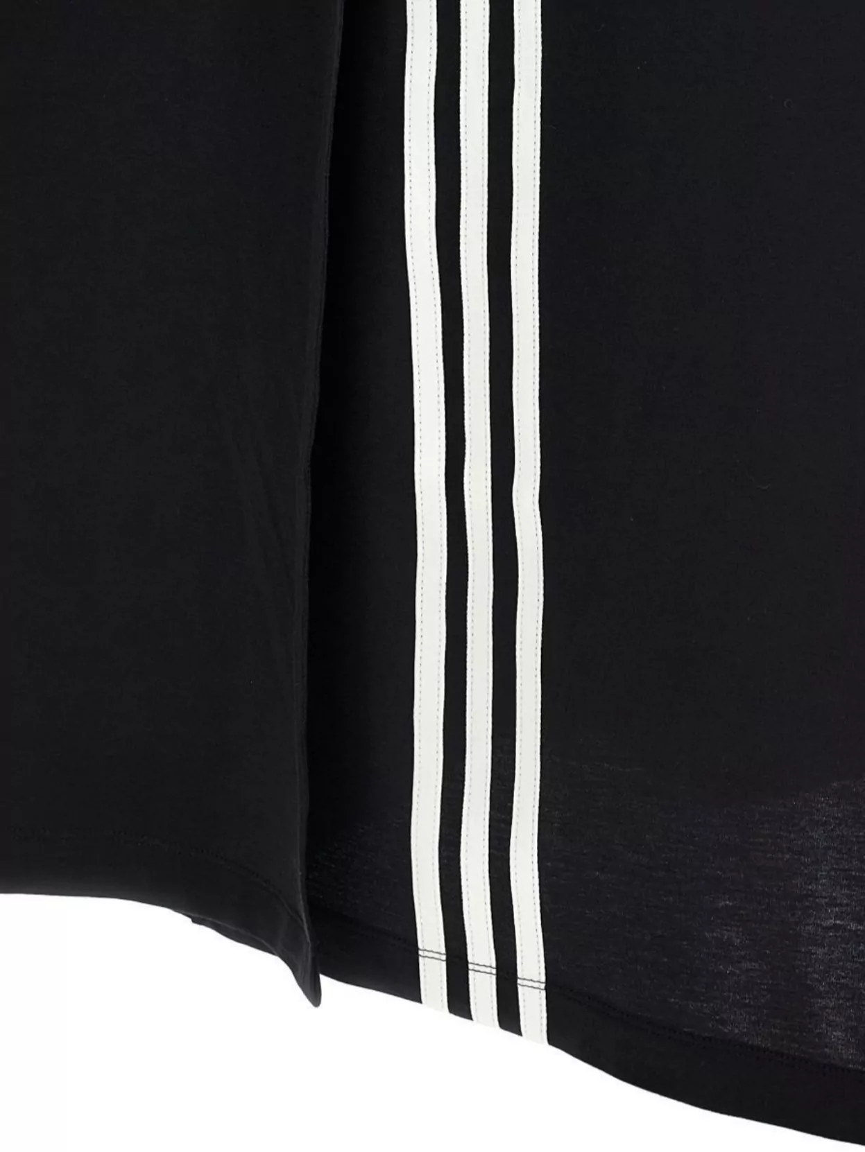 Y-3 Crew Neck Maxi Length Dress With Side Stripe Detail