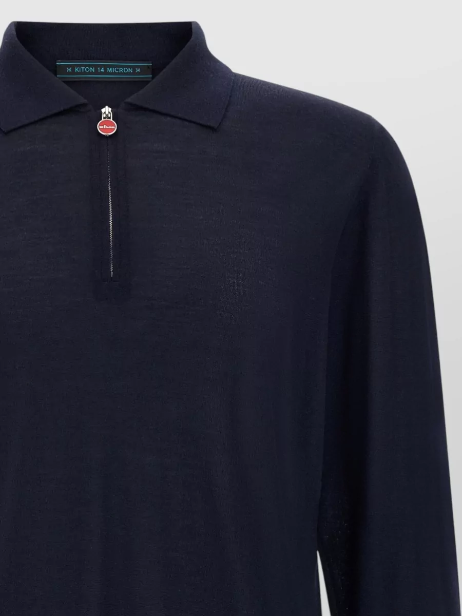 Kiton Wool Regular-Fit Long-Sleeve Polo Jumper