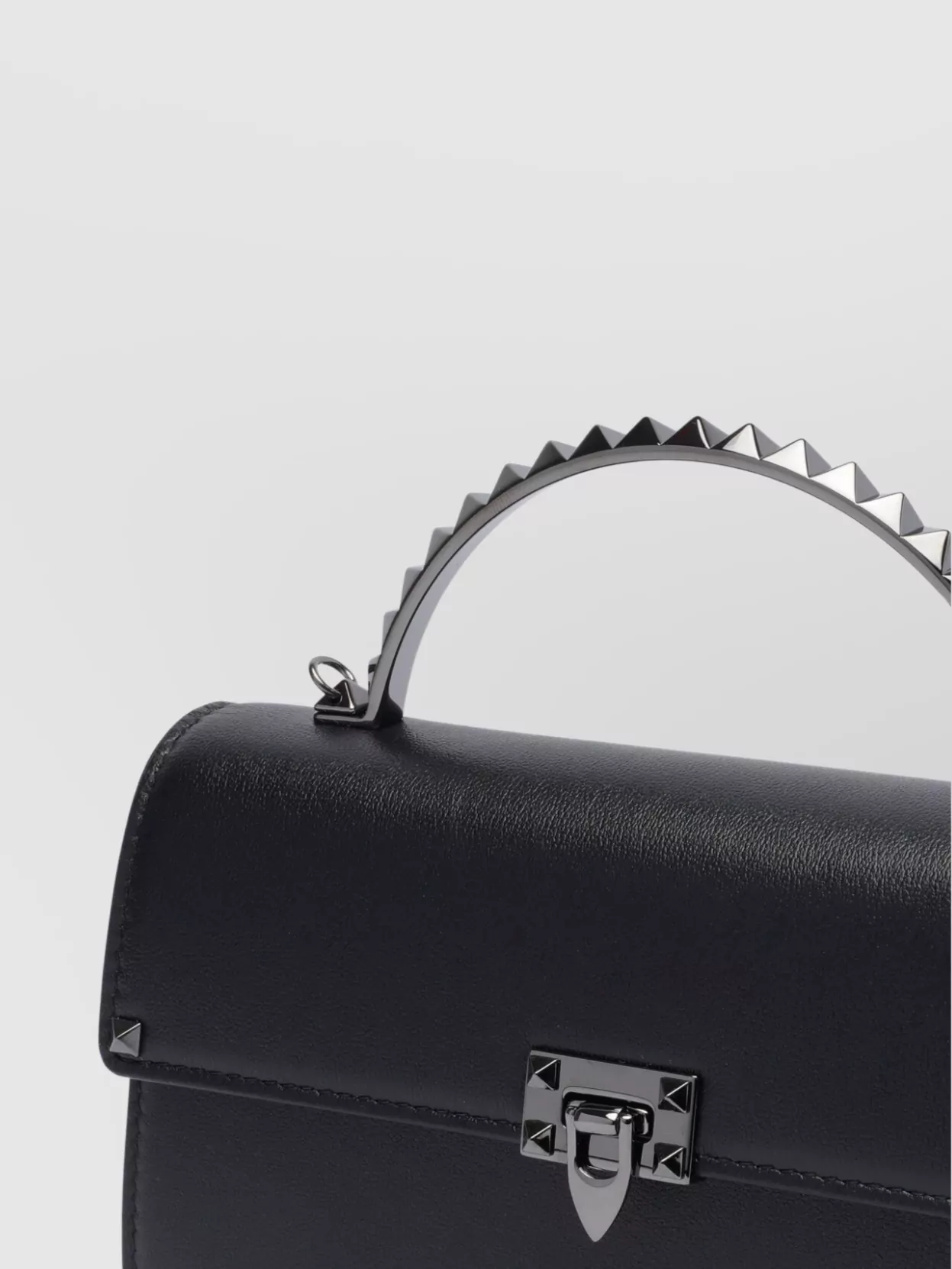 Valentino Metal Chain Shoulder Bag With Studded Accents