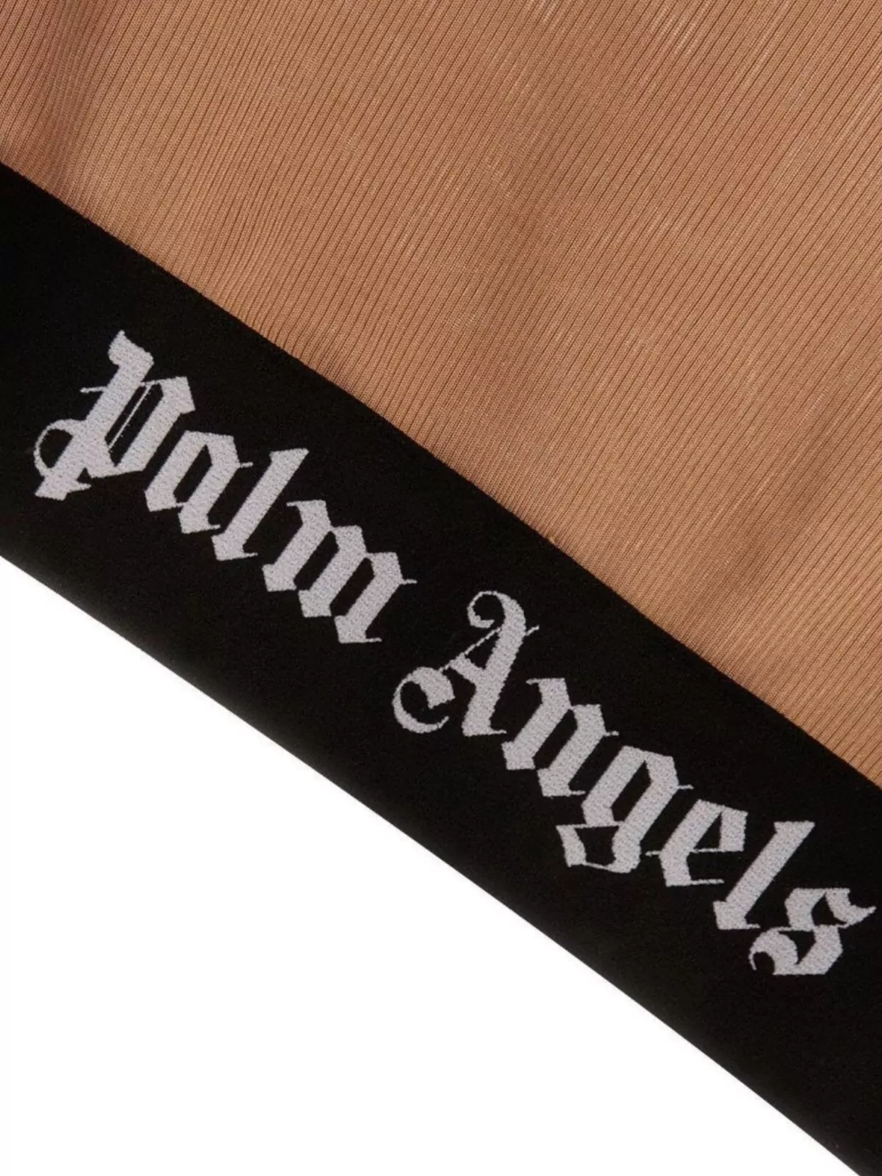 Palm Angels Ribbed Stretch Polyester Cropped Top