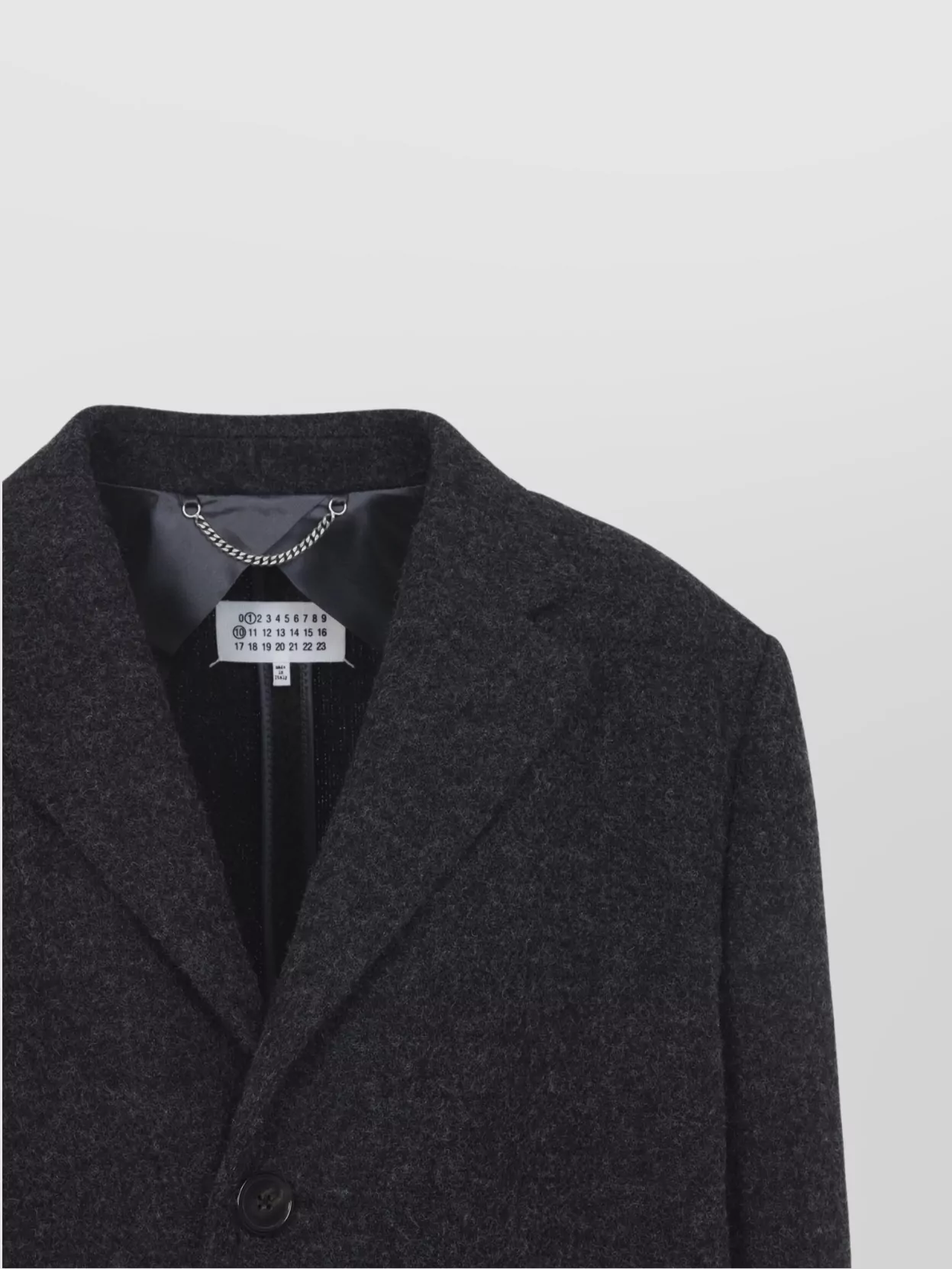 Maison Margiela Tailored Coat With Notched Lapel And Back Vent In Black