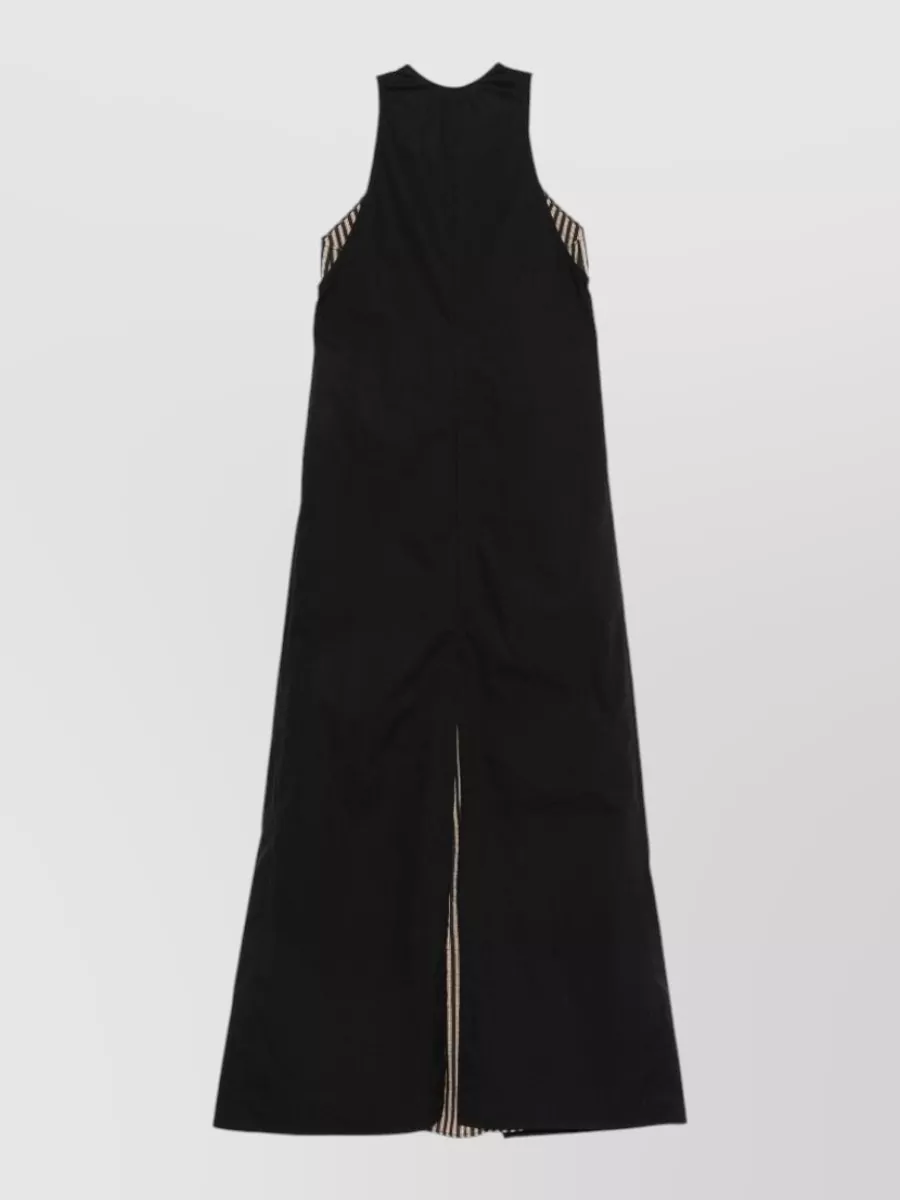 Alysi Striped V-Neck Sleeveless Maxi Dress