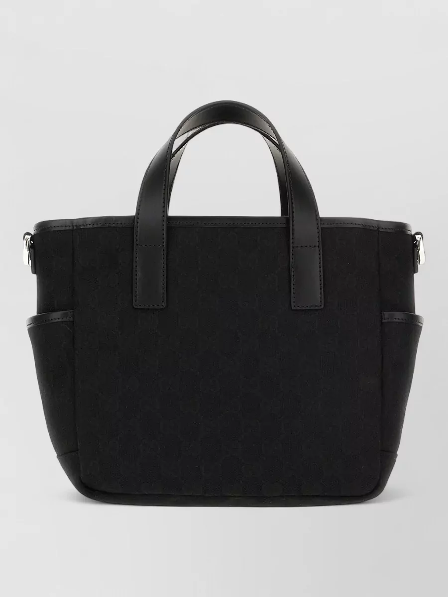 Gucci Embroidered Canvas Shoulder Bag