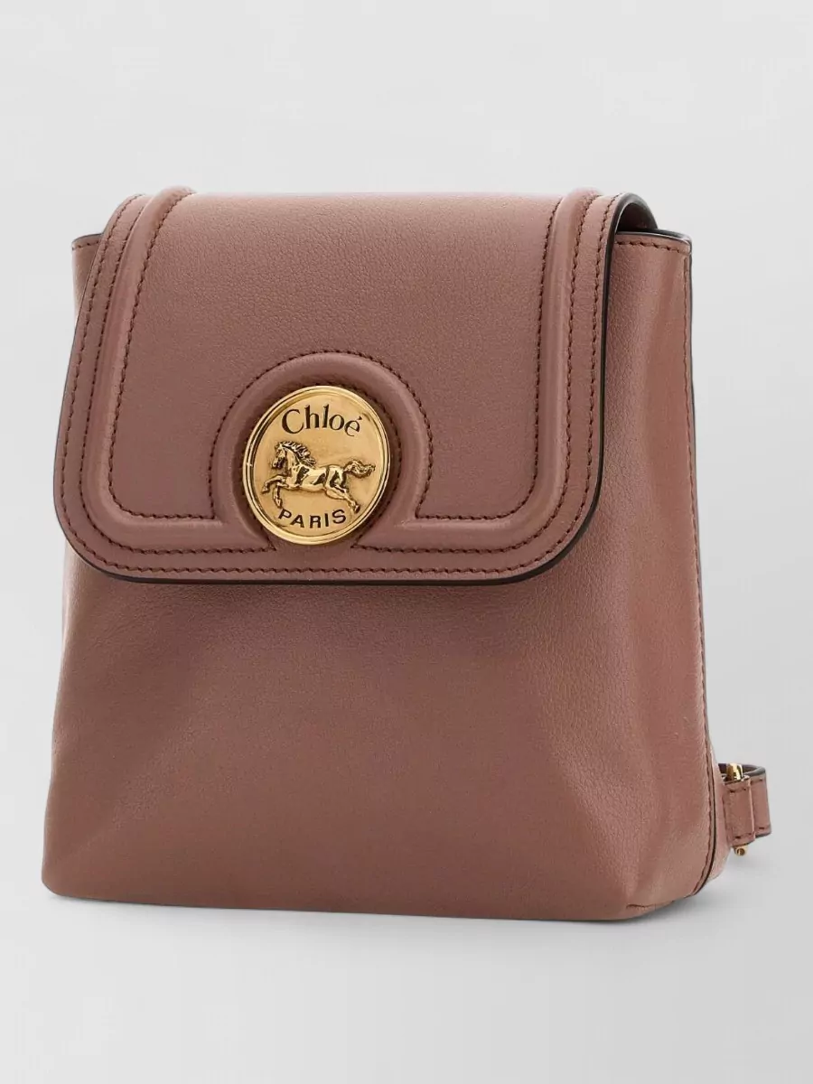 Chloé Horse Medal Leather Backpack