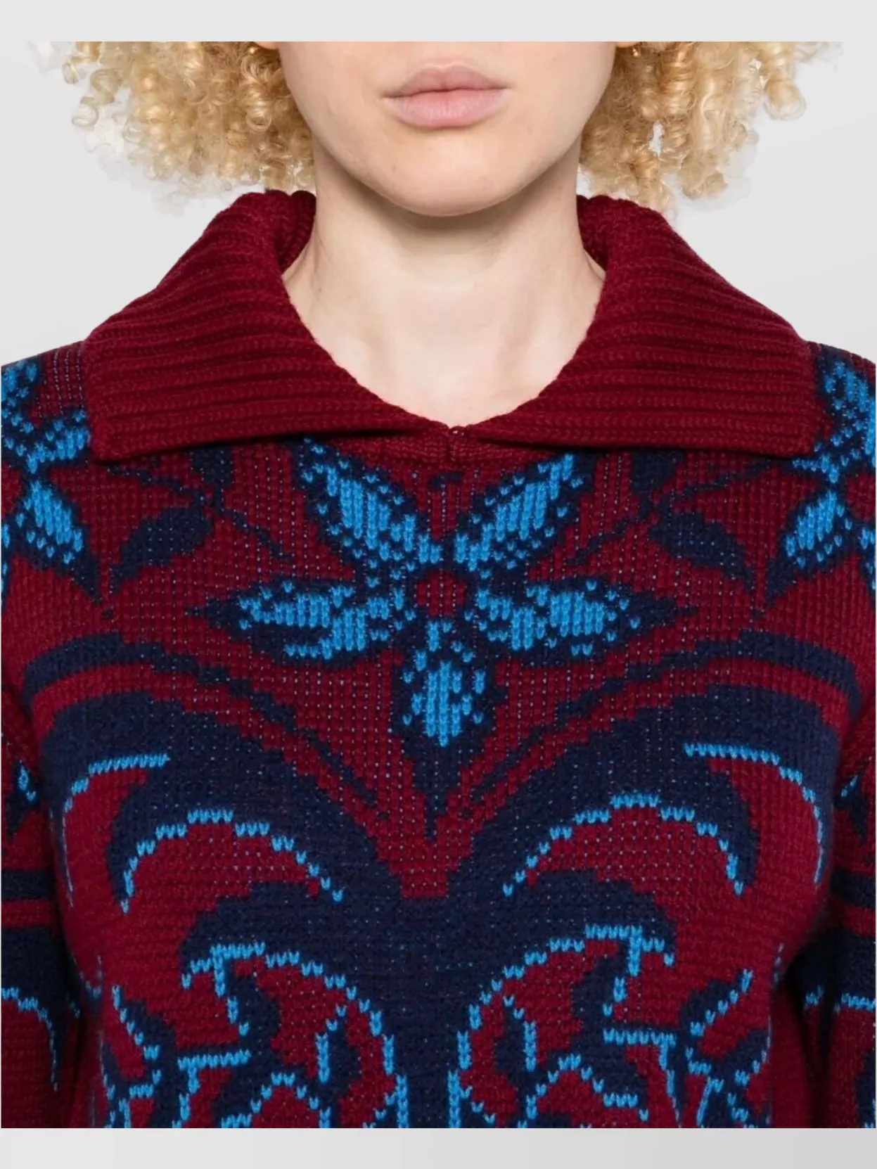 Etro Wool Sweater Floral Pattern