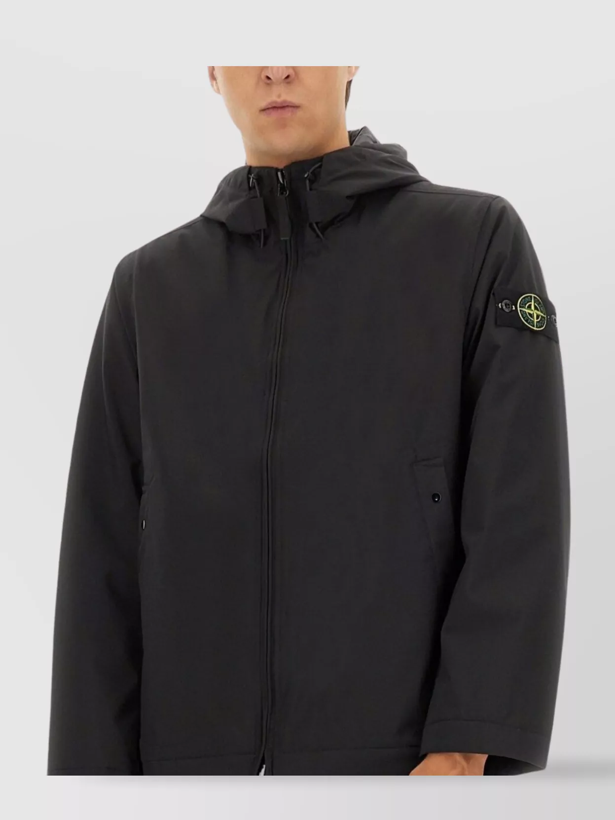 Stone Island Long Sleeve Hooded Jacket And Pockets