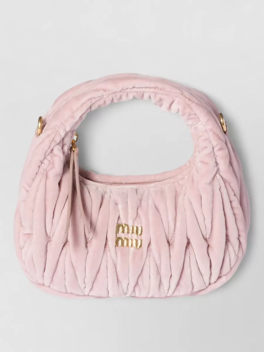 Miu Miu Quilted Cross-body Bag Detachable Strap In Pink
