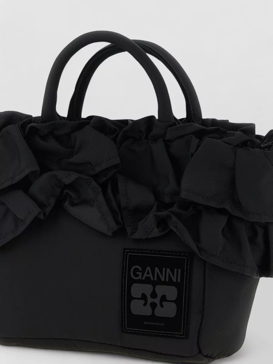 Ganni Mini Hobo Mini Technical Fabric Tote Bag